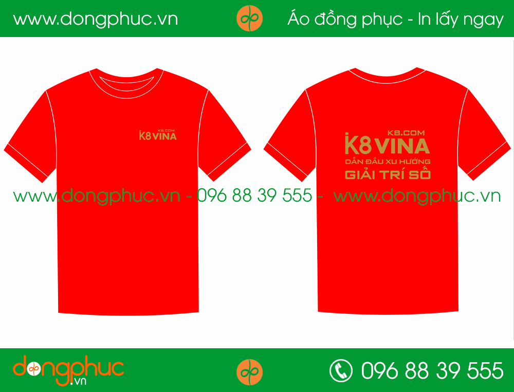 Áo phông đồng phục công ty K8 vina